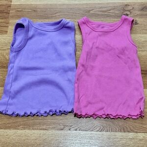 Bundle: Girls' Ribbed Tank Tops - Purple & Pink- Garanimals Size 3T